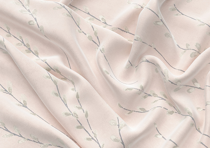 Willow Field, Pastel Pink - Motorised Roman Blind - Image 4